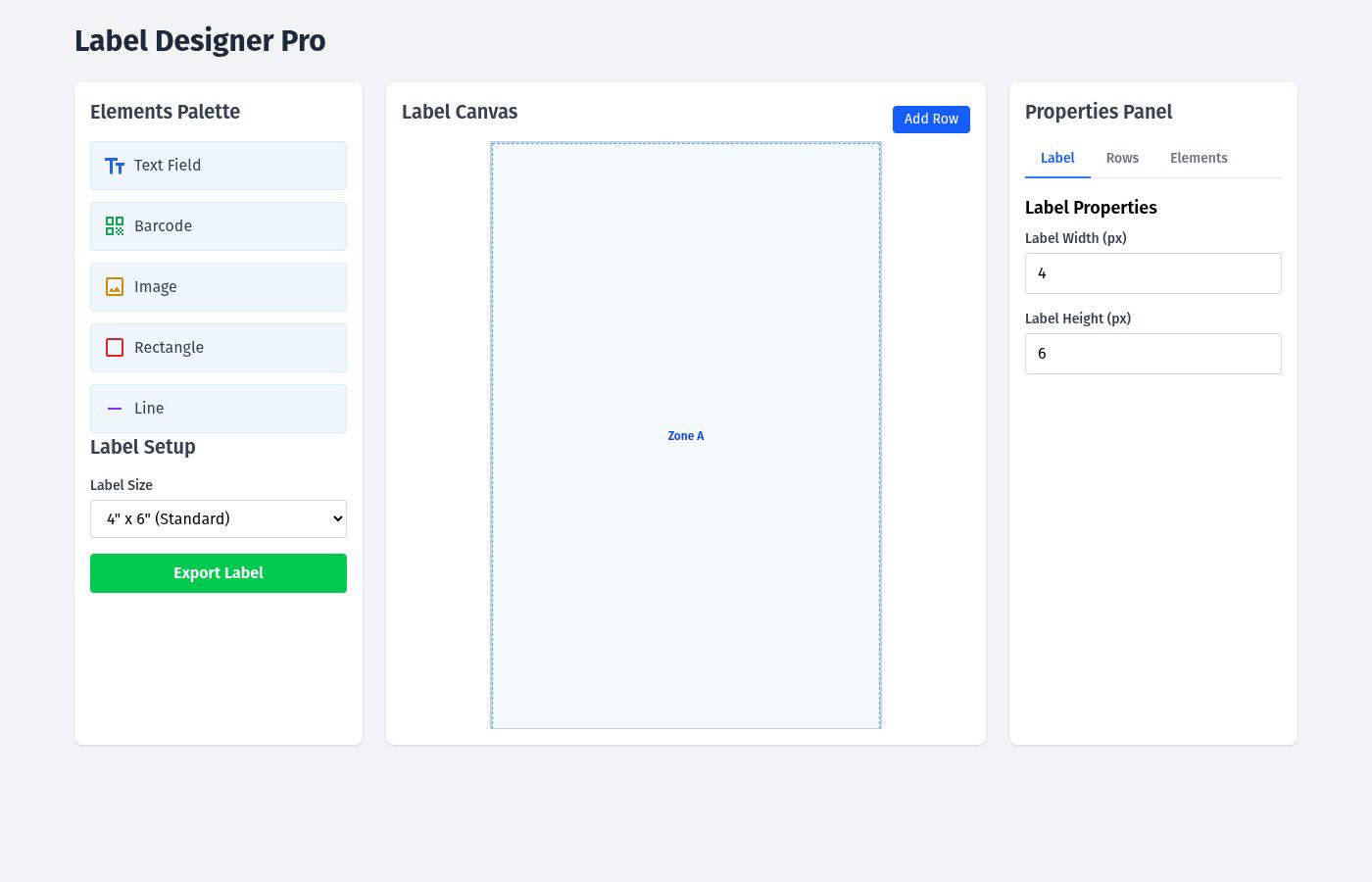 Editor visual de etiquetas Label Designer Pro